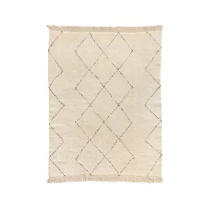 Buy Best Quality Hand Knotted Areta Rug in Ivory/Charcoal Colour Perfect for Neutral Interiors