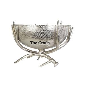 Latest Design Aluminium Round Shape Decorative Bowl <b>Tableware</b> Dessert Serving Bowl Home Hotel And Restaurant Use - Product Image 2