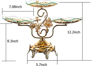 Plateau de service en métal polyvalent, écologique et durable, support de table pour collations, gâteaux, fruits, rassemblements à domicile, prix de gros - Product Image 3
