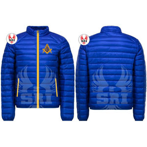 Veste matelassée Maître Maçon Maçonnique, Veste matelassée sur mesure |   Veste matelassée pour homme avec logo brodé personnalisé, regalia maçonniques - Product Image 1