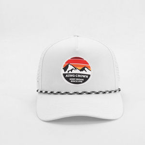 Customized Rope Trucker Baseball Cap 5 panel <b>Golf</b> Caps <b>Waterproof</b> Perfomance Custom Blank <b>Golf</b> <b>Hats</b> with Rubber patch - Product Image 5