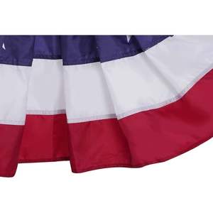   Drapeaux plissés drapeau américain pour extérieur, 3x6 pieds, lot de 6, étoiles brodées, décorations patriotiques pour jardin et pelouse - Product Image 5