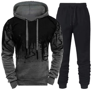 Conjuntos Deportivos de Moda Otoño Invierno para Hombre, Sudadera con Capucha de Camuflaje + Pantalón, Conjunto de 2 Piezas, Ropa Deportiva, Trajes para Correr con Estampado 3D - Product Image 4