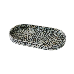 ถาดเสิร์ฟชาไข่มุกทรงกลมทำด้วยมือจากเวียดนามอุปกรณ์ตกแต่งบ้านทำจากไม้ - Product Image 2