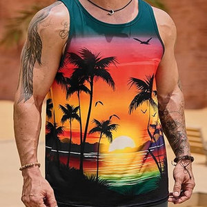 เสื้อกล้ามถักระบายอากาศสำหรับผู้ชายขนาดพลัสไซส์พร้อมช่องระบายอากาศ - Product Image 2