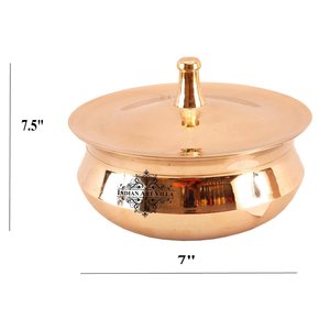 Ensemble de casseroles en bronze faites à la main, durables, avec couvercle, finition mate, pour servir les aliments, vaisselle artisanale - Product Image 4