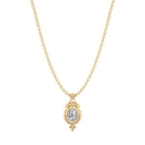 REYES exquisito collar con colgante de moissanita de Plata de Ley 925 accesorios de mujer corte ovalado 26,08ct joyería de boda de moissanita - Product Image 4