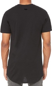 Camiseta de manga corta ajustada informal con personalidad a la moda para hombre, camiseta peinada 100% para hombre, cuerpo más largo de BD - Product Image 6