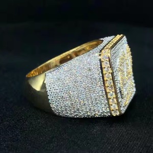 New Trending 14K <b>Gold</b> Lab Grown Diamond Hip Hop <b>Ring</b> for <b>Men</b> VS Clarity Jewelry Diamond Friends <b>Rings</b> - Product Image 4