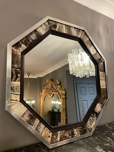 Elegant Handcrafted Horn and MDF <b>Mirror</b> <b>Frame</b> Natural Horn Inlay Decorative Vanity Wall <b>Mirror</b> Perfect for Home Decor - Product Image 2
