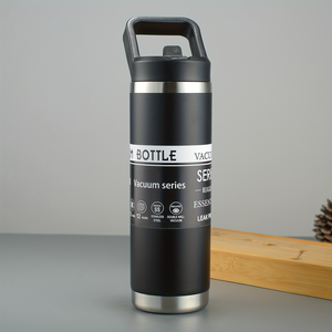 CL 600ml 20oz Stainless Steel Vacuum Insulated Water <b>Bottle</b> with Overhead Carry Handle Leak Proof Travel <b>Thermos</b> - Product Image 3
