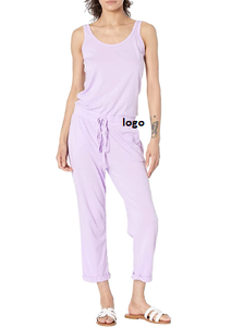 Combinaison débardeur pour femme avec cordon de serrage, taille 50%, Modal, 50% coton, bon marché, en Stock, fermeture avec cordon, poches de lavage Machine - Product Image 5