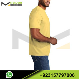   T-shirts pour hommes à manches courtes avec poche, couleur unie, taille plus, vente en gros, vêtements pour hommes - Product Image 3