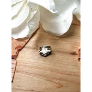 Zuni Handmade Opal & Rose Gold Plated Sterling <b>Silver</b> <b>Ring</b> Trendy Bezel Setting Size 7.75 Gift - Product Image 4