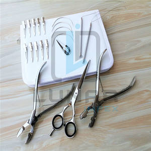 Fournir un Kit d'outils d'extension de cheveux de haute qualité, idéal pour les coiffeurs en finition polie argentée avec un marquage de marque personnalisé - Product Image 3