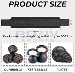 Ceinture de soutien robuste en néoprène pour les fessiers, antidérapante, avec rembourrage supplémentaire, pour entraînements d'été à la salle de sport ou à domicile, haltères - Product Image 4