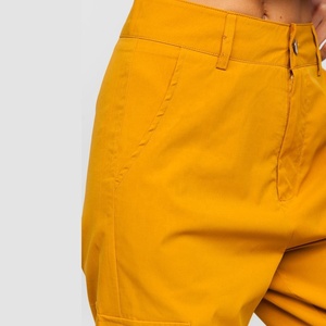 <b>Women</b> High Waist Cargo Pants Mustard Yellow Cotton Loose Fit Ankle Length Casual Style With Pockets Autumn Wear - Product Image 5