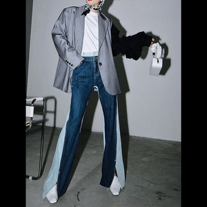 ผู้ผลิต OEM กางเกงยีนส์เดนิมแบบสั่งทำพิเศษสำหรับผู้ชายและผู้หญิง สไตล์วินเทจ ล้างสีแบบดิบ ทรงโอเวอร์ไซส์ ผ้าฝ้าย ทรงตรง ขากว้าง ทรงแบ็กกี้ สำหรับผู้ชาย - Product Image 4