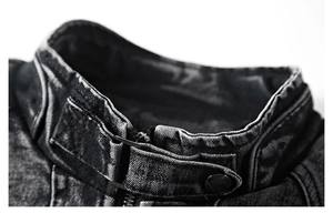 Chaqueta vaquera vintage ligera para hombre, transpirable, cómoda con cuello levantado, logotipo personalizado, precio competitivo para primavera - Product Image 5