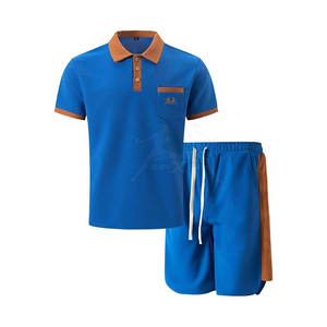 Venta caliente Activewear & Fitness Wear Polo Shirt & Shorts Set Sports Workout Polo Shirts con pantalones cortos a juego - Product Image 1