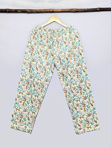 Pyjama d'été décontracté pour femmes en coton tissé imprimé |   Ensemble haut à manches longues et pyjama |   Vêtements de nuit confortables en gros - Product Image 5