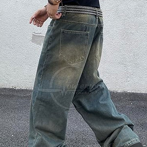 Utilisation en extérieur pour hommes Acid Jeans Baggy Pants Workout Wear 100% Cotton Acid Jeans Pants Plus Size Men Acid Jeans - Product Image 4