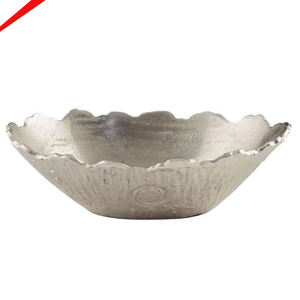 Nuevo diseñador de metal, aluminio, plata, acabado, diseñador, cuenco para servir para hotel, restaurante y bar - Product Image 1
