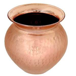 Lota ทองแดงอุปกรณ์เก็บของใช้ในห้องครัวใหม่ล่าสุดออกแบบมาเป็นพิเศษสำหรับวัดศาสนาฮินดู - Product Image 2