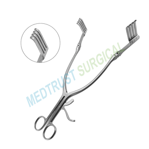 Becdman-Adson laminectomy retractor ใบมีด1 7/8ลึก1กว้างสแตนเลสสตีลมือการรักษาตัวเองบานพับการผ่าตัดแขน - Product Image 3