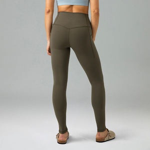 Luxe nouveau Polyester Spandex solide respirant élégant confortable tenue décontracté facile d'entretien femmes Fitness taille haute Durable - Product Image 6