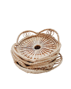 Dessous de verre en rotin naturel fait à la main en gros de style vintage pour décoration de table accessoires de cuisine - Product Image 1