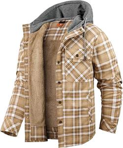 Chemise unie doublée de flanelle polaire Vestes d'automne et d'hiver Chemises pour hommes - Product Image 6