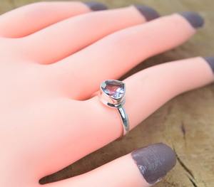 Anillo clásico de plata maciza 925, joyería para mujer, Plata de Ley 925, amatista, piedras preciosas, estilo bohemio, anillo hecho a mano, regalo para mamá - Product Image 2