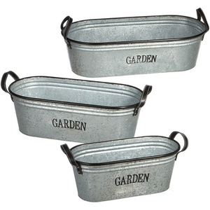 High on Demand Steel Bud Galvanized <b>Pot</b> <b>Basket</b> For Home Garden Decorative Use Floor Planter In Galvanized Metal - Product Image 2