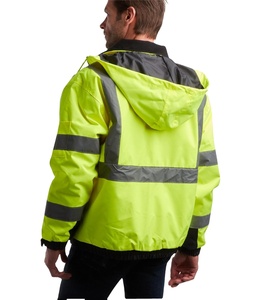 Chaqueta de seguridad de poliéster de invierno de alta visibilidad Logotipo personalizable Trabajo nocturno Ropa reflectante Calidad de exportación - Product Image 1