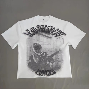 เสื้อทีเชิ้ตชายหญิงผ้าคอตต้อนลำลองเสื้อถักนิตติ้งแบบวินเทจ - Product Image 6