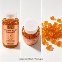 SYC BIO Vitamine K2+D3 en Gélules – Améliore l'Immunité, Bien-être Quotidien Naturel – 60 Gélules Format Oursons Gommeux – Prix Usine en Gros