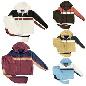 Chándal de nailon transpirable para hombre, ropa de calle de alta calidad de fabricante personalizado, chándal cortavientos de colores estampado - Product Image 6