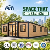 Maison portable isolée en acier de 40 pieds, résistante aux intempéries, installation rapide, 2, 3 ou 4 chambres, extensible, type conteneur