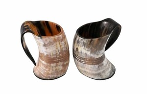 100% authentique corne de buffle polie tasse à boire écologique Style Animal Viking bière tasse Tankard - Product Image 3