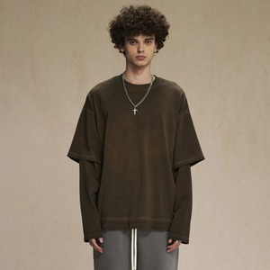 Exceptionnel Hommes Stylé Hip Hop Streetwear T-shirts Confortable Double Couche Premium Respirant Tissu Écologique Plus Avant - Product Image 6