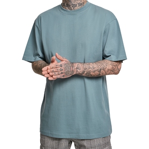 T-shirts amples à épaules tombantes personnalisés pour hommes grandes tailles, style streetwear décontracté, 100 % coton biologique, écologiques - Product Image 5