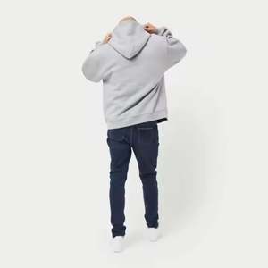 Sudadera con capucha de gran tamaño de avena 80% Algodón 20% poliéster estilo jersey con dobladillo cruzado puños hombros caídos 100% Material de algodón - Product Image 4