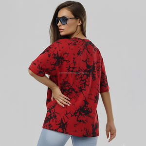 T-shirt pour femme Fit2Fight 100% coton, style décontracté à manches courtes, coupe ample, motif uni, grande lettre, style décontracté pour l'été - Product Image 2