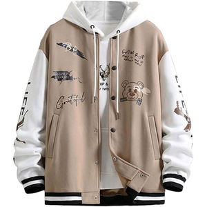 Veste Bomber Hommes Hip-Hop Streetwear Lâche Surdimensionné Manteaux À Capuche Survêtement Femmes Varsity Jacket - Product Image 6