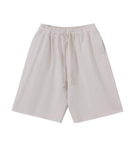 Shorts amples et respirants pour hommes, noir délavé, coupe décontractée, taille élastique, style streetwear, personnalisables, en tissu épais, pour le quotidien - Product Image 3