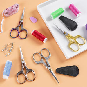 Tijeras de bordado de belleza con mango multicolor, cuchillas rectas afiladas, Punta puntiaguda, tijeras multicuidado elegantes - Product Image 2