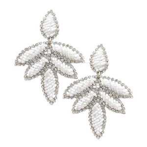 Boucle d'oreille perlée noire et blanche par glowin fashion - Product Image 6