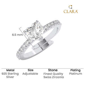 Anillos de Plata de Ley 925 de Primera Calidad para Mujer con Diamantes, Chapados en Rodio, Certificados por IGI, Tipo Anillo de Compromiso para Hombre - Product Image 5
