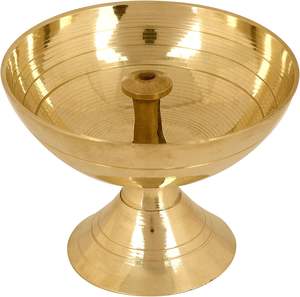 Satvik 2 pièces ensemble de laiton fait à la main Pyali Diya bougeoir ornemental noël Deepak Deepam Kutthu Vilakku - Product Image 6